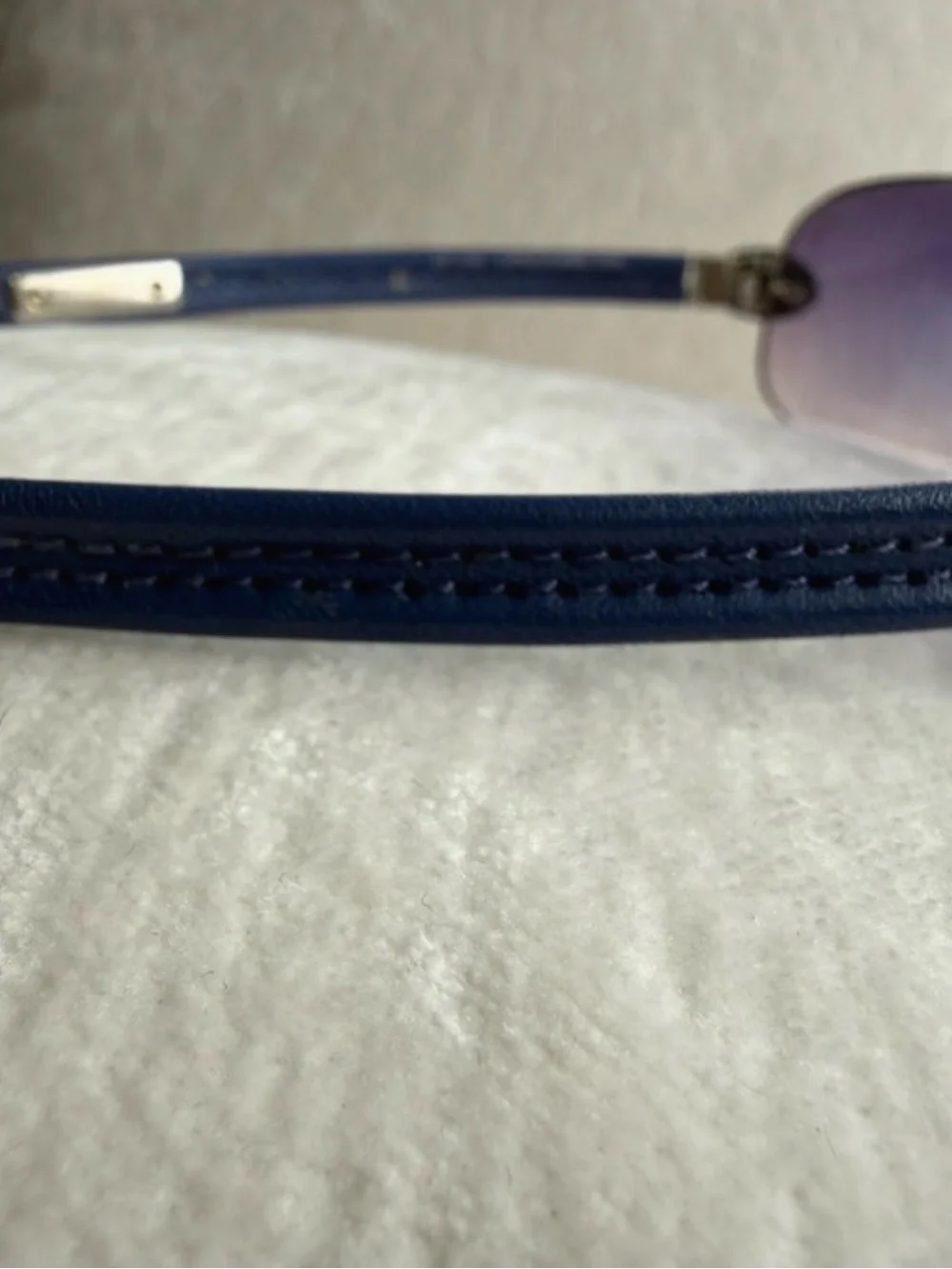 Chrome Hearts Purple Gradient Rimless Sunglasses with Silver Accents